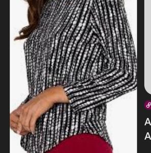 Liverpool Black and White Striped Top